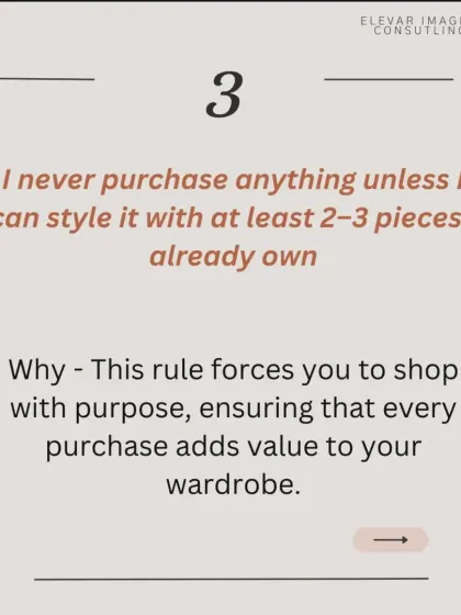 Shopping mistake number three: I never purchase anything unless I can style it with at least two or three pieces I already own. This ensures every new item adds real value and versatility to my wardrobe.