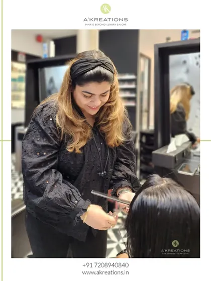 Our stylist carefully executing a fresh haircut. We believe a great cut can make you feel unstoppable.
