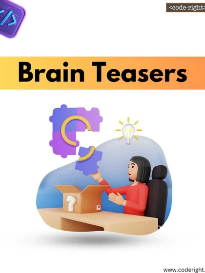 Get your thinking caps on. This is the start of one of our brain teaser series, designed to challenge your child's problem-solving skills and introduce them to key computational concepts in a fun way.