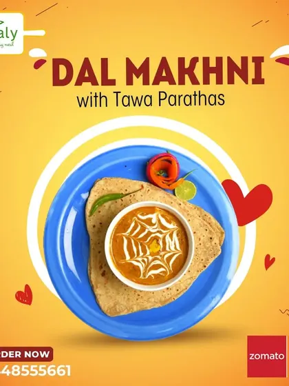 Enjoy the palatable taste of our Dal Makhni, slow cooked to perfection for a rich and creamy texture. Paired with our soft Tawa Parathas, it's a comforting dish that is always a hit at any gathering.