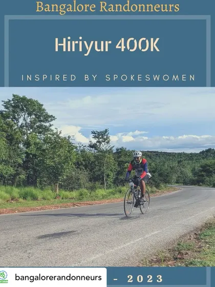 A 400K BRM inspired by SpokesWomen. We're so honored that Bangalore Randonneurs dedicated this challenging ride to our community.