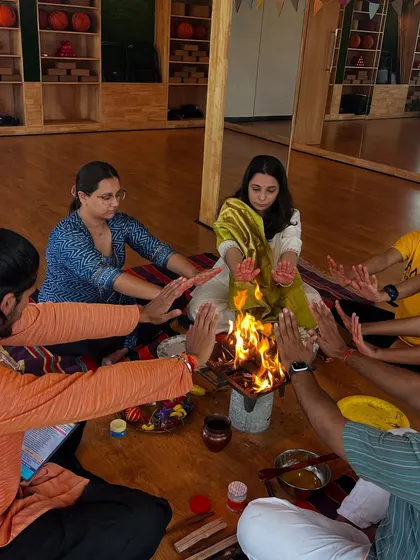 We welcomed our third batch of Yoga Teacher Training students with a sacred Havan Puja, marking the beginning of their transformative journey.
