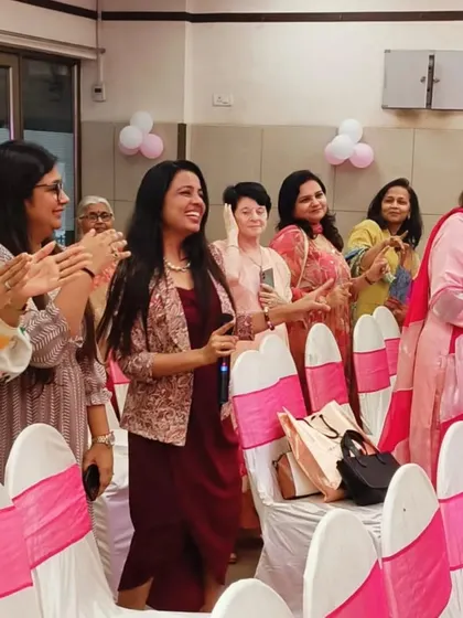 Hosting a 'Welcome Baby' event for little Niyara. The room was filled with joy as family and friends danced and celebrated the arrival of the new family member.