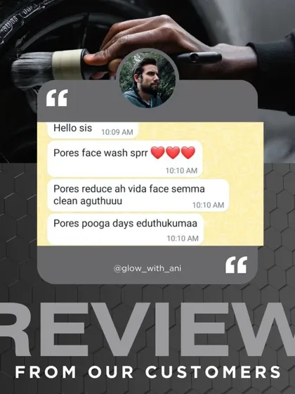 "Pores reduce ah vida face semma clean aguthuuu." This customer loves how the Pores Face Wash cleans the face so well, even more than just reducing pores.