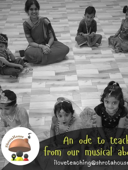 Our little ones dressed up for a festival celebration at ShrotaHouse. We love weaving cultural traditions and stories into our musical sessions.