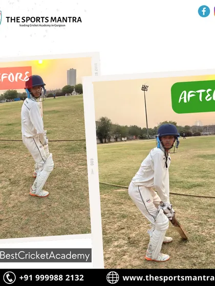 Another example of the magic of progress. This before-and-after comparison clearly shows the improvement in a player's stance and confidence after training at our academy.