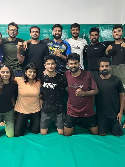 Our Thursday night Jiu-Jitsu class, featuring several of our dedicated female students. Everyone is welcome to join the fun.