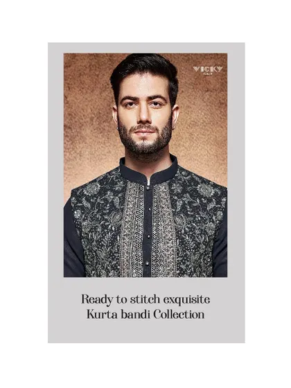 Another glimpse into our ready-to-stitch collection, showcasing a detailed, embroidered bandi jacket that promises to elevate any kurta.