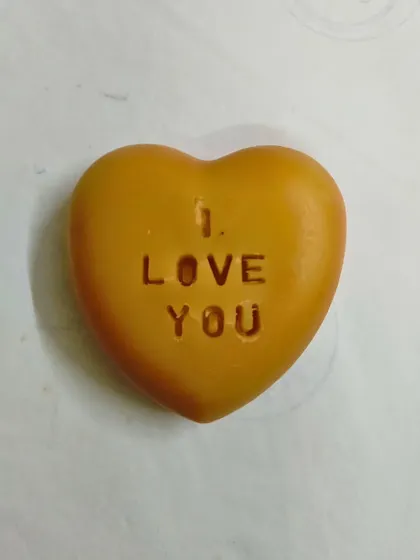 A classic message on one of my heart-shaped soaps. Perfect for Valentine's Day, anniversaries, or just to say something special, these custom message soaps are a thoughtful and simple act of care.