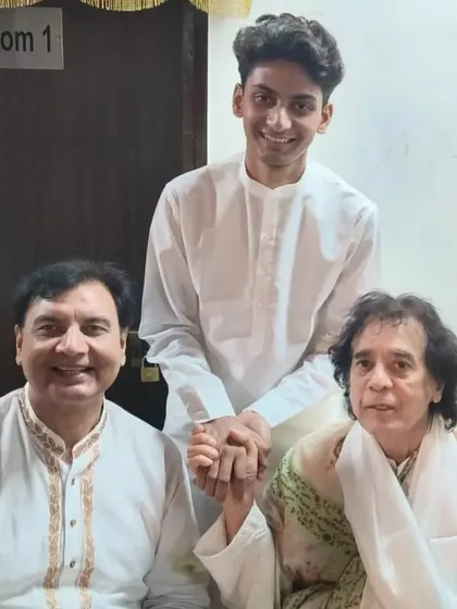 It was a great honour to be present at the Guru Purnima celebration in Mumbai for the legend, Ustad Allah Rakha Khan Sahab. Here I am with the great maestro Ustad Zakir Hussain ji and my talented disciple, Zuheb. Witnessing so many great artists was a memorable experience.