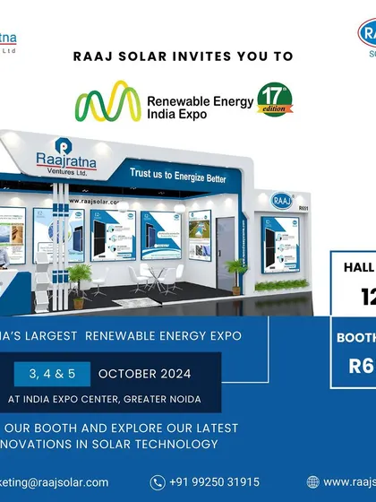 We are excited to exhibit at Asia's largest renewable energy expo, REI Expo 2024. Visit our booth in Greater Noida to explore our latest innovations in solar technology.