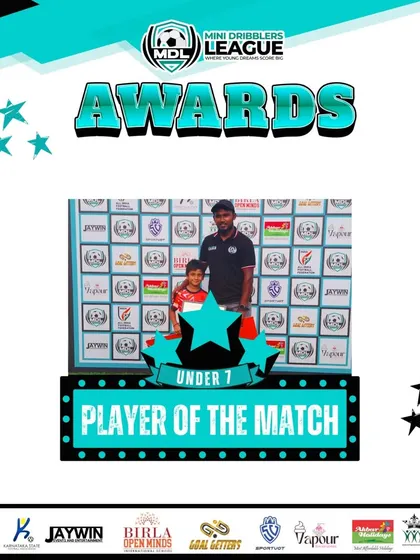 Another proud moment for one of our young Lions, receiving the 'Player of the Match' award for their efforts.
