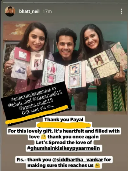 A throwback to these mini handmade albums I created for the cast of the show 'Ghum Hai Kisikey Pyaar Meiin'. It's always special when the actors share their unboxing moments.