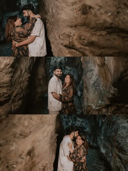 An adventurous shoot inside a natural cave, using the unique rock formations to create dramatic and intimate portraits.