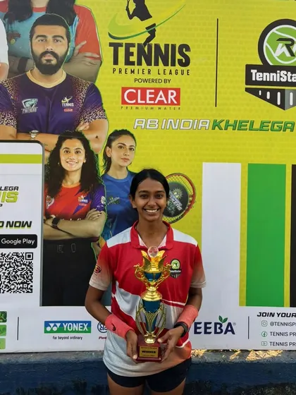 Nikita Golhar as the Women’s Singles Winner at the All Star Tennis League. We wish her continued success on the court.