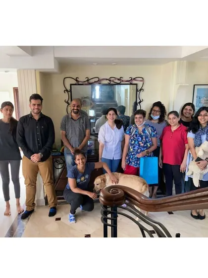 A group photo with my fellow trainers and our mentor. This supportive community is dedicated to promoting ethical and humane dog training practices, and I'm proud to be a part of it.
