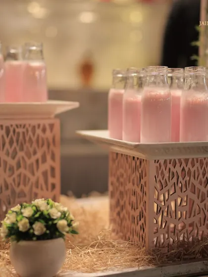 A delightful pop of colour and flavour served just for you. Our rose-flavoured milkshakes are a sweet and refreshing treat for guests.