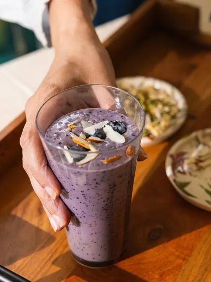 A refreshing berry smoothie is a great way to get a quick dose of vitamins and antioxidants. We make ours with fresh fruits and almond milk for a delicious and healthy drink.