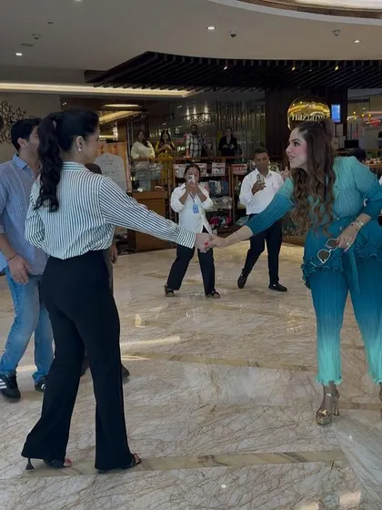 Meeting Zareen Khan at the hotel before heading to the awards event together. Her humility and professionalism are truly admirable.
