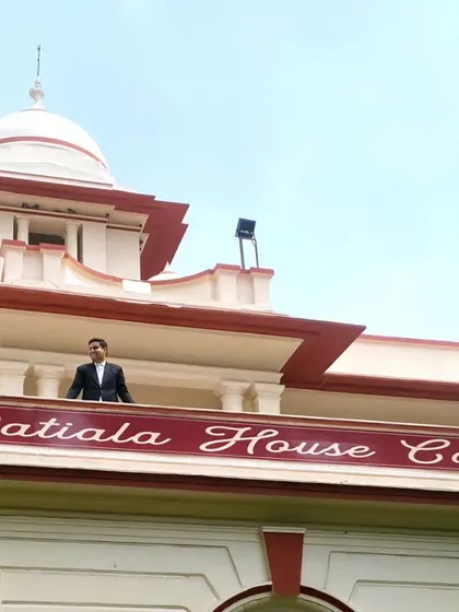 A picture of me at the historic Patiala House Courts in Delhi. I practice across various district courts to ensure I can provide comprehensive legal help wherever my clients need me.