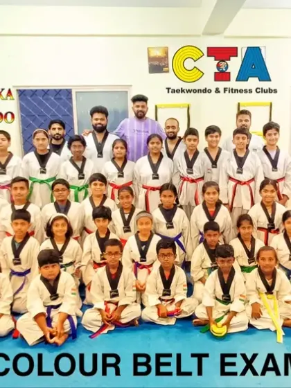 A proud moment for Group 2 of Team CTA after their successful colour belt exam.