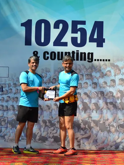 This was a proud moment, receiving an award on behalf of my brother who started his running journey after turning 50. It reinforces my belief that it's never too late to start. Our events are designed to welcome and celebrate runners of all ages and abilities, truly embodying the spirit of "Neevu Odabahudu" (You can also run).