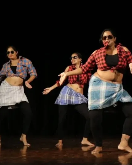 Our 'Rowdy Baby' performance is always a hit! We mixed belly dance with the street style of Tapang, complete with lungis and sunglasses. It's a super fun, high-energy act that brings a playful vibe to any event.