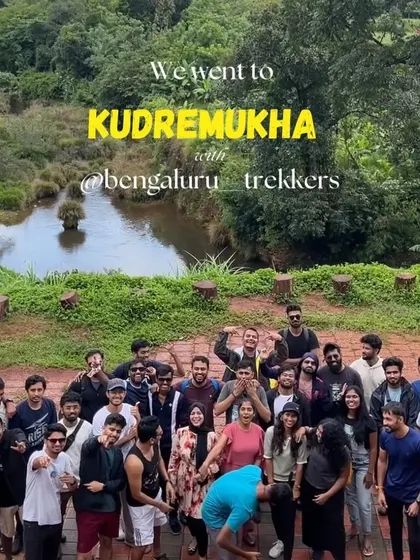 A big, energetic group photo from our Kudremukha trek. We love bringing so many people together to experience the beauty of the Western Ghats.