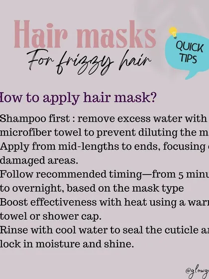 To apply a hair mask correctly, shampoo first, then apply the mask from mid-lengths to ends. Follow the recommended timing and rinse with cool water to seal the cuticle and lock in moisture.