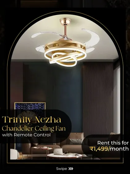 Enjoy the best of both worlds with a modern chandelier ceiling fan. This Trinity Nezha model offers beautiful, remote-controlled lighting and powerful, quiet air circulation, making it a practical and stylish choice for any room.