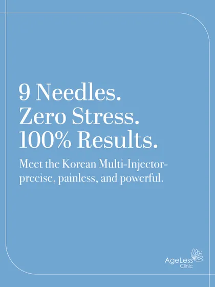 Nine needles, zero stress. My Korean Multi-Injector is a precise, powerful, and painless way to deliver skin-boosting serums like Salmon DNA exactly where they're needed for 100% results.
