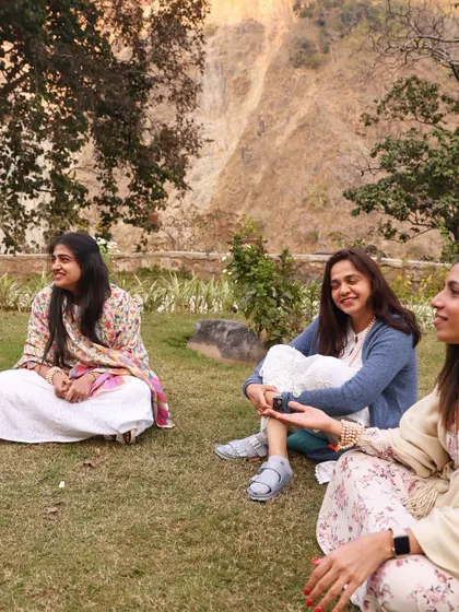 Precious moments of community and connection at our Rishikesh retreat. It was my first retreat to host, and it was magical how everything, and everyone, fell into place.