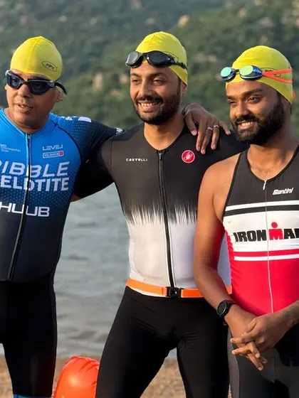 More of our athletes ready to take on a triathlon. It takes a lot of crazy dedication to wake up at 2:30 AM to travel for a race, and we love their passion.