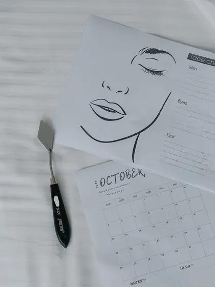 A look at my planning process for a bridal trial. Using a face chart and calendar helps me design and schedule the perfect, customized look for a bride's special day.