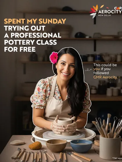 Unleash your creativity with us. This image from a professional pottery class captures the joy of learning a new skill and making something beautiful with your own hands, an experience we love to offer our community.