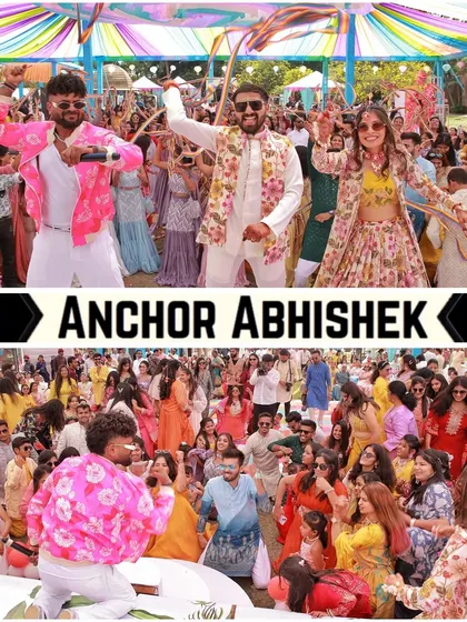 A collage capturing the madness of a wedding carnival. From dancing with the couple to getting the whole crowd involved, I do it all.