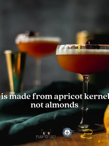 A surprising fact about Amaretto: it's made from apricot kernels, not almonds. This kind of detailed knowledge is what separates a good bartender from a great one.