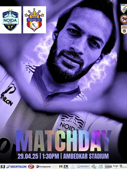 The official poster for our fourth matchday, radiating energy and confidence.