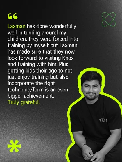 The feedback from parents means everything. This testimonial highlights how Coach Laxman makes training something kids genuinely look forward to, turning fitness from a chore into a passion.