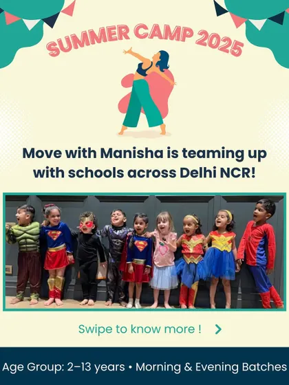 Announcing our Summer Camp 2025. We are teaming up with schools across Delhi NCR for morning and evening batches for ages 2-13.