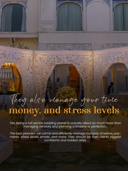 Beyond decor and vendors, I manage your time, money, and stress levels. I act as your confidant and boldest ally, calmly handling budgets, timelines, and payments to ensure a smooth process.