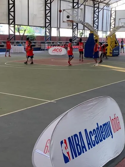 The court is buzzing with action during the NBA Academy India event. Our players get to test their skills against top competition from around the country, learning valuable lessons about pressure and performance.