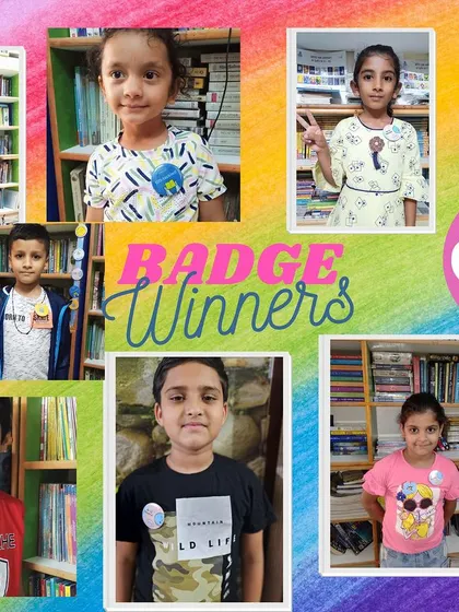 Look at these kutti stars! We are so proud of our youngest readers who have earned their badges. It's never too early to start a lifelong love of reading.