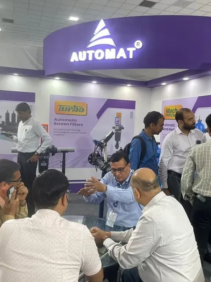 Our team deep in discussion with business associates at the CODISSIA expo. These events are crucial for building relationships and strengthening our distribution network.