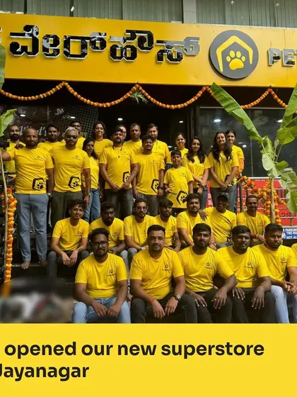 The grand opening of our new superstore in Jayanagar. Our entire team came together to celebrate this milestone, and we're ready to serve the pet parents of the neighborhood.