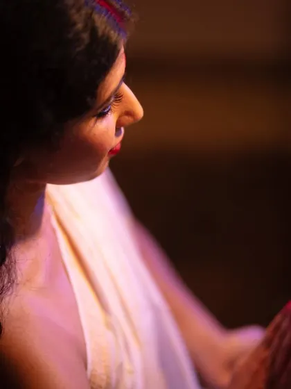 A moment of prayer and gratitude as the goddess is fully manifest. This photo story was a deeply moving experience, connecting my art to a rich cultural and spiritual tradition.