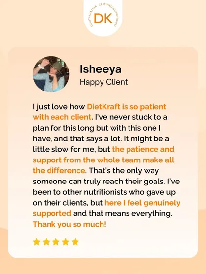 This client highlights the patience and support she received from my team, which helped her stick to a plan longer than ever before. Feeling genuinely supported makes all the difference.