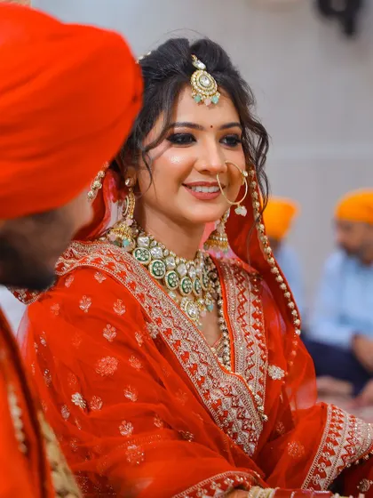 A joyful, smiling glance between the bride and groom. These are the moments I love to capture.