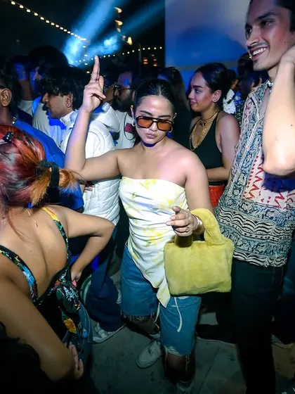 The crowd dancing and having a good time. This is the ultimate goal of any party I throw.