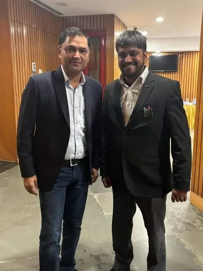 With Major Gaurav Arya (Retd.), known for his fearless commentary on security matters, at the same event.